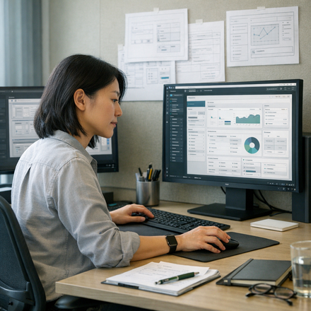 Product and UX professional refining interface layouts for scientific software